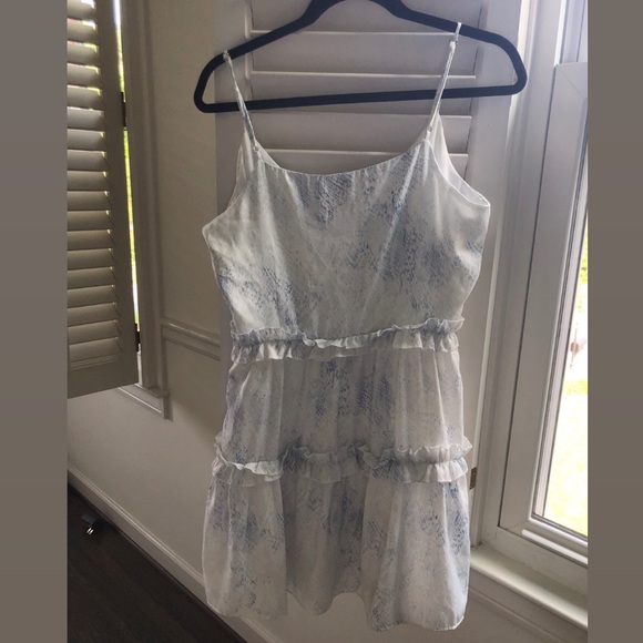 white and blue snakeskin mini dress - Picture 2 of 7